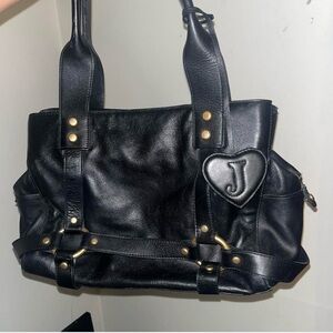 Y2K Vintage 2004 P&G
ERA Juicy Couture Black Leather Shoulder Bag